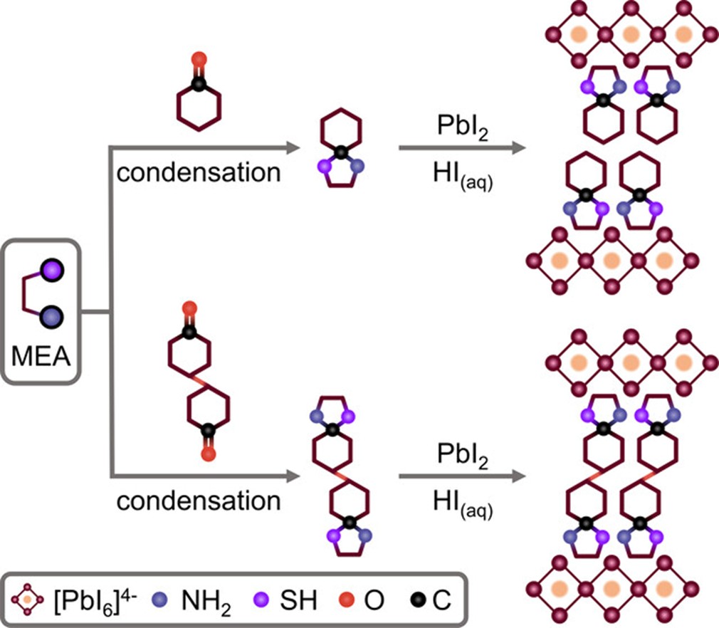 Two-Dimensional Lead Halide Perovskites with Spirocyclic Intercalating Cations